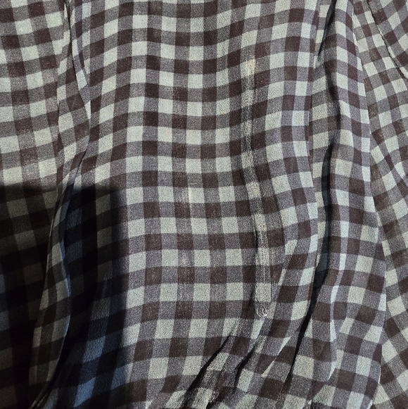 Johnny Was Jade Women Blk &Blue Sheer Button Dawn Top XS - Picture 5 of 6